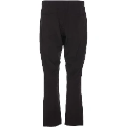 Black Elastane Athletic Pants