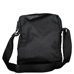 Black Polyester Men's Shoulder Bag