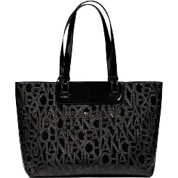 Black Polyester Handbag