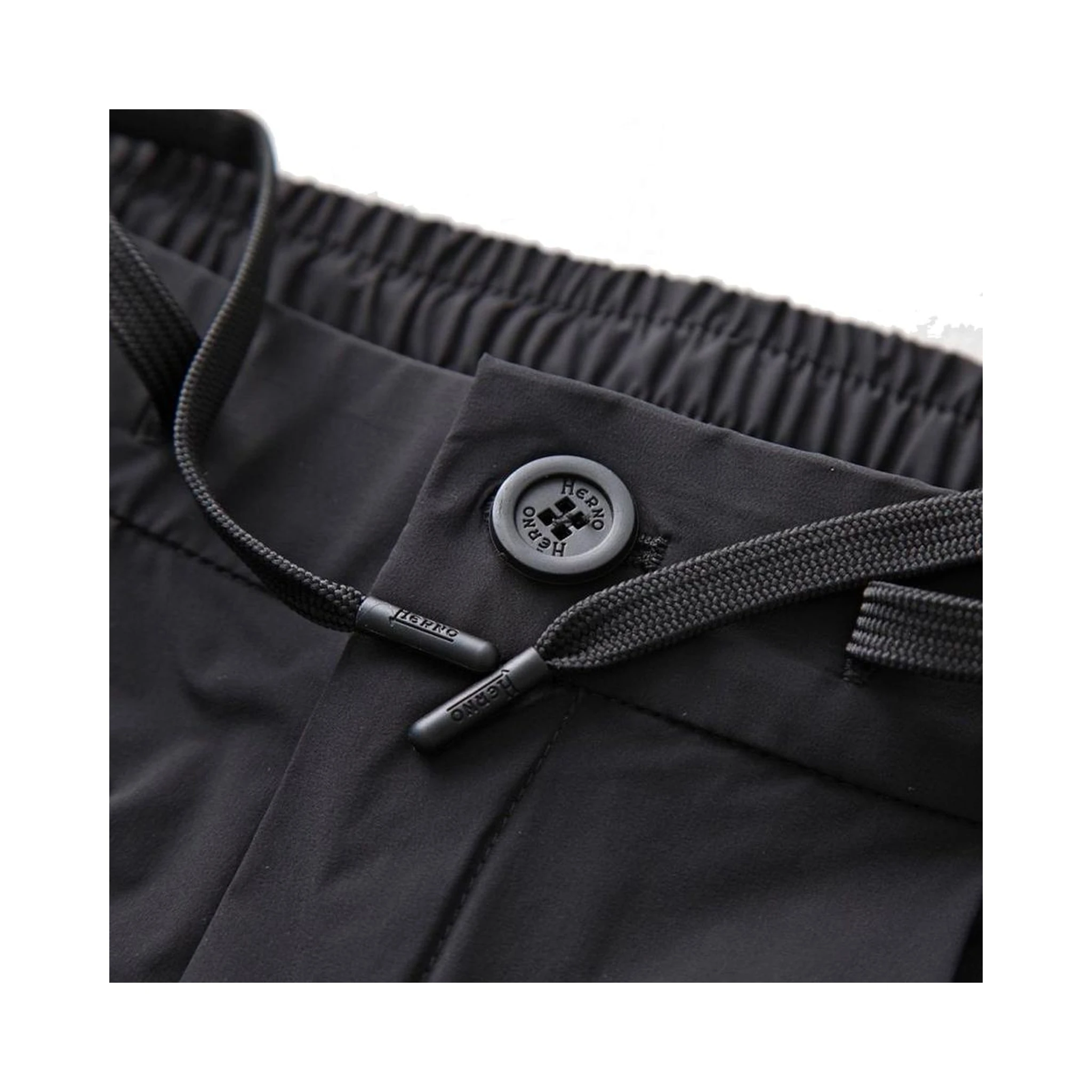 Black Elastane Athletic Pants