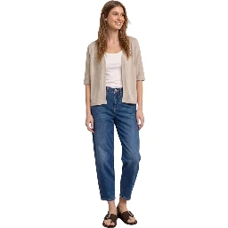 Gray Polyester Cardigan