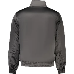 Black Polyester Men Jacket