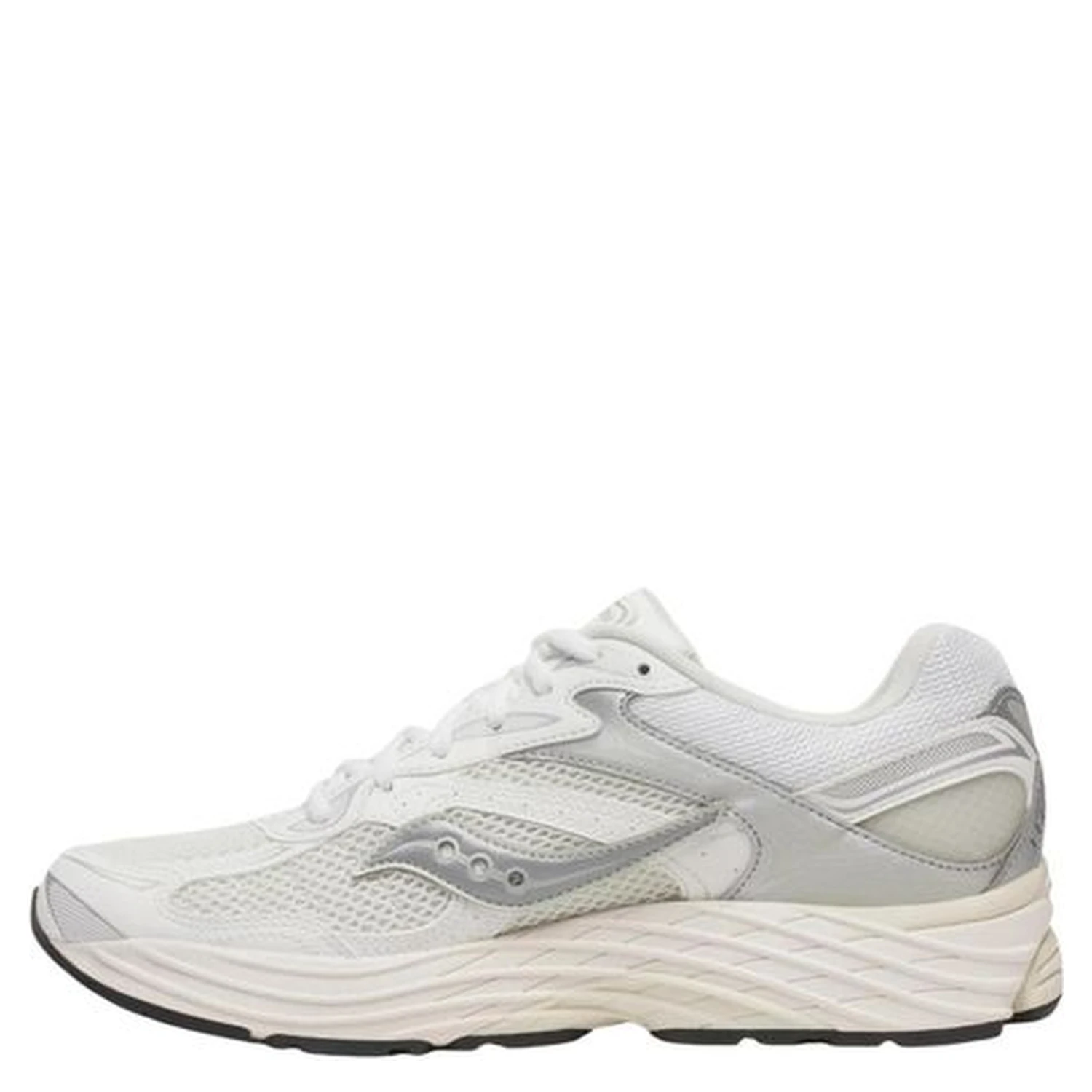 Silver Synthetic Athletic Sneakers