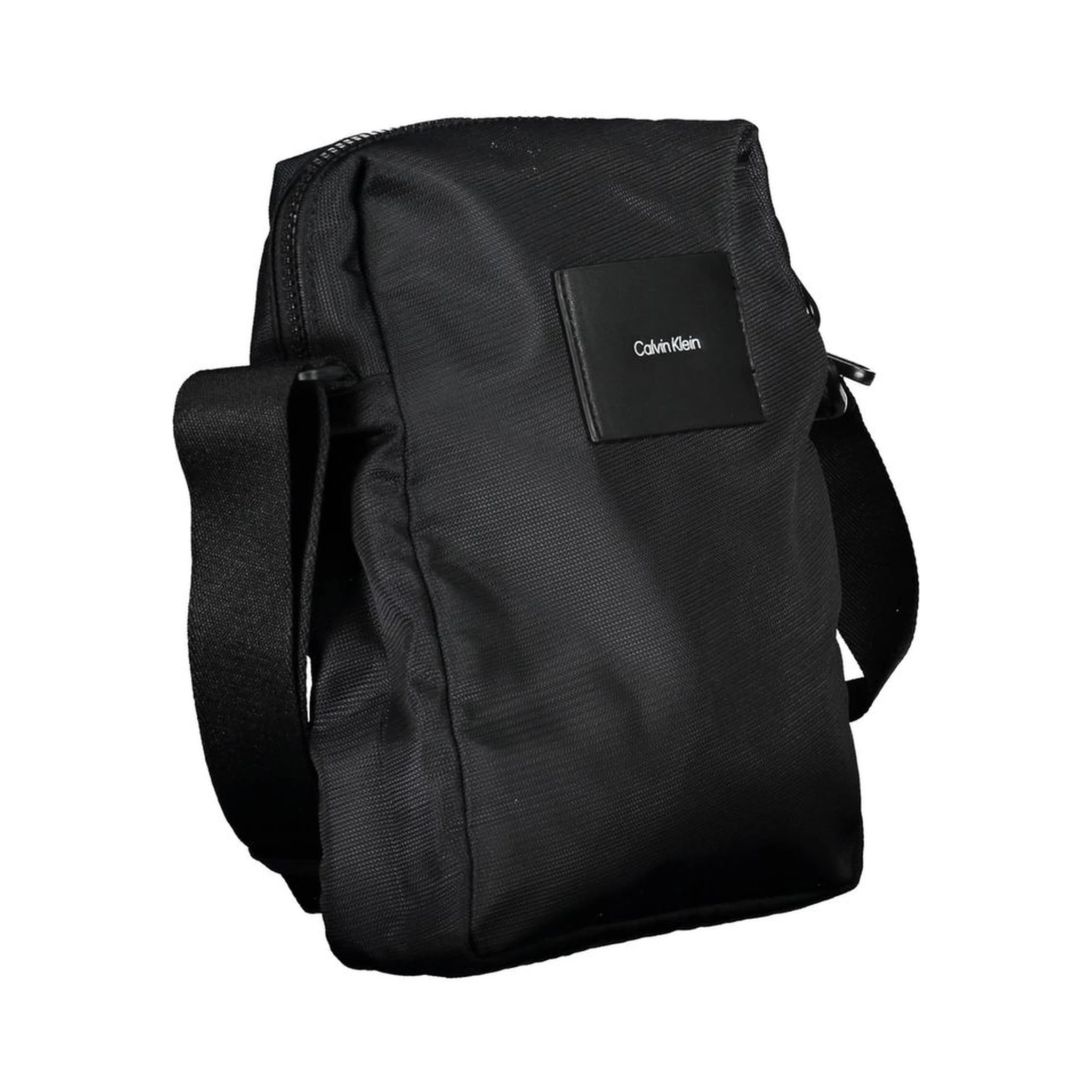 Black Polyester Men's Shoulder Bag