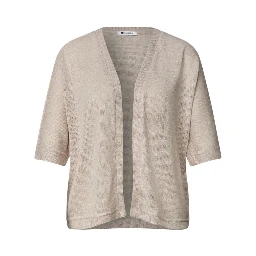 Gray Polyester Cardigan