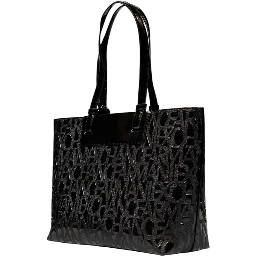 Black Polyester Handbag