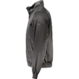 Black Polyester Men Jacket