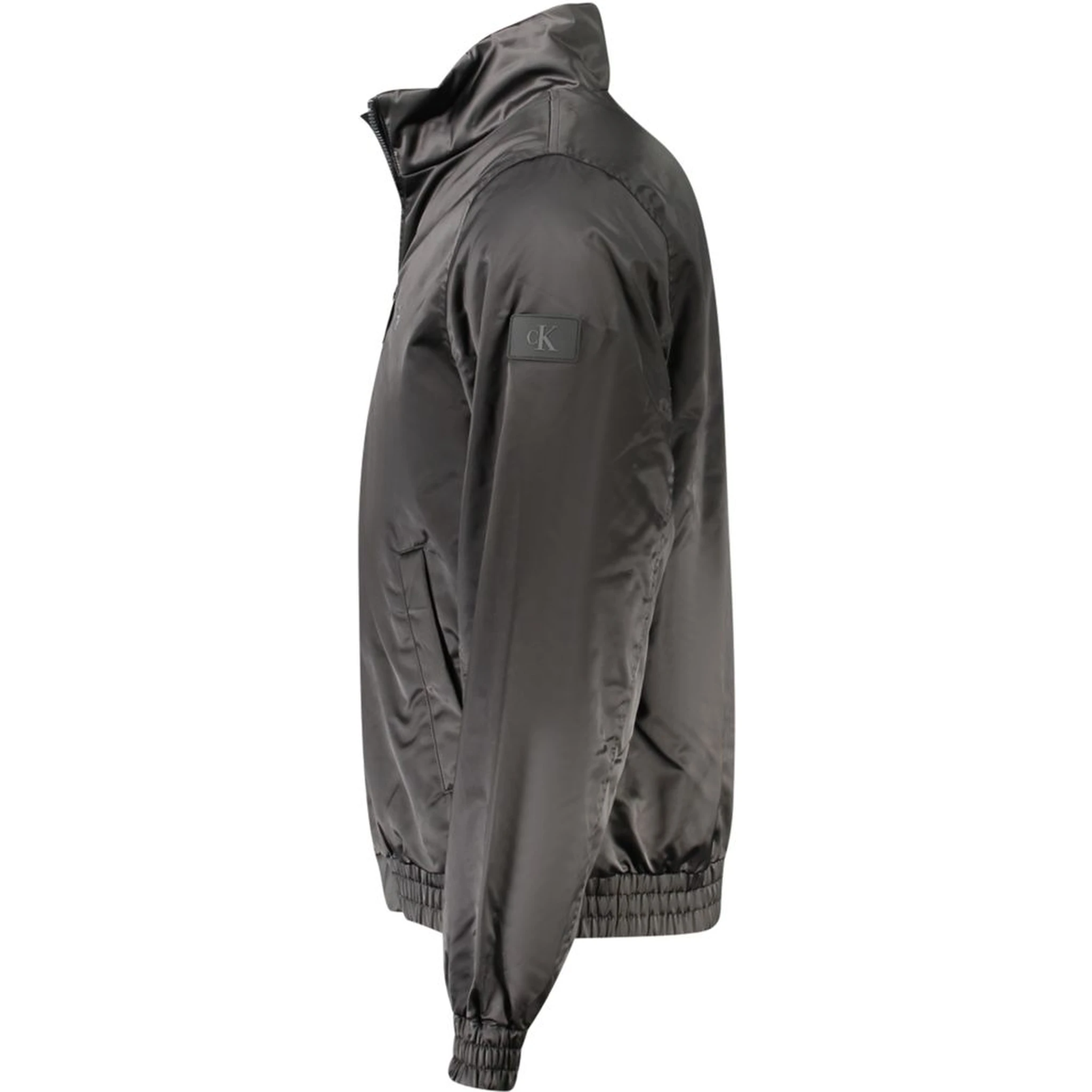 Black Polyester Men Jacket