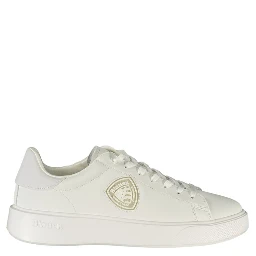 Bianco Poliestere Mens Sneaker