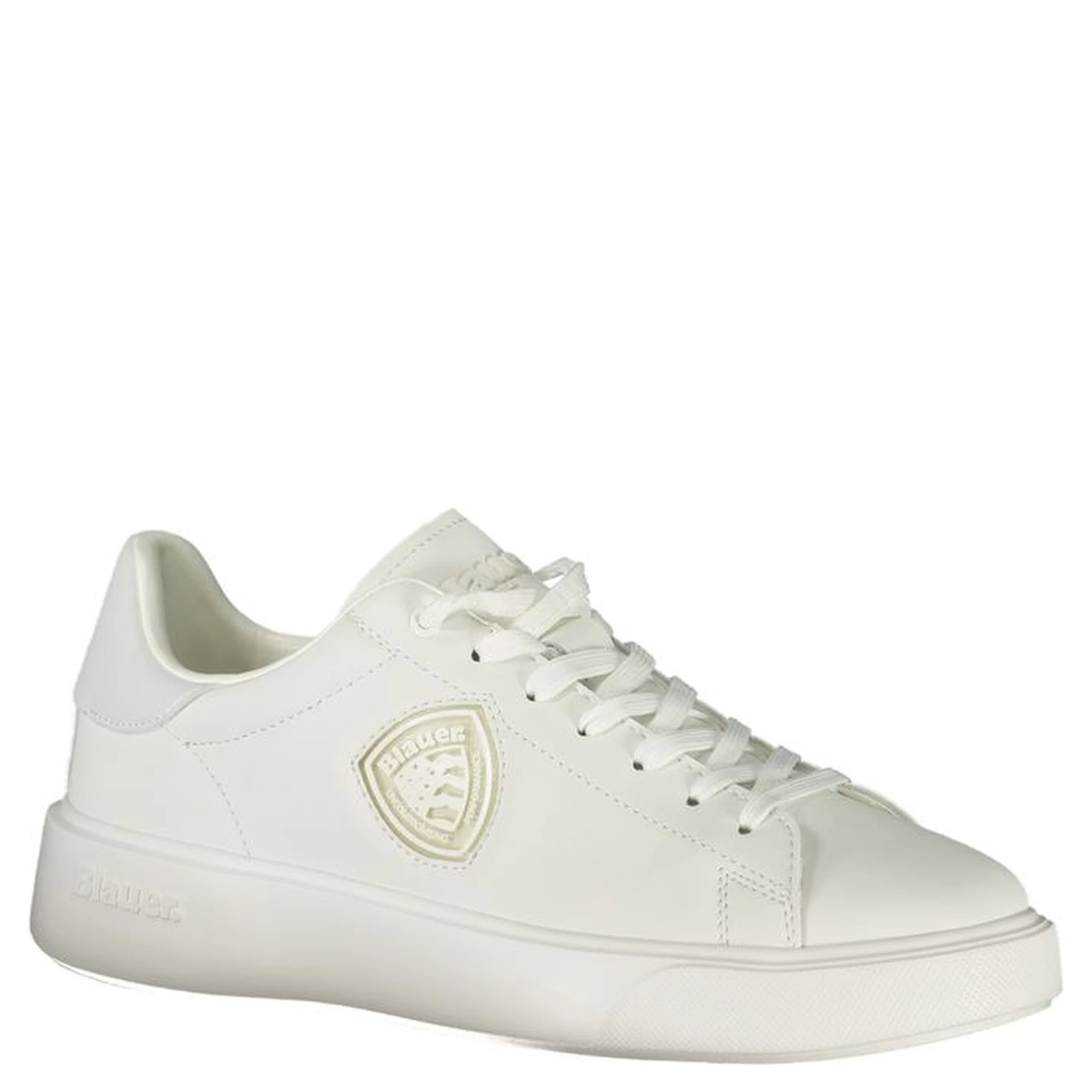 Bianco Poliestere Mens Sneaker