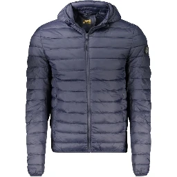 Blu Polyester Men's Jacket