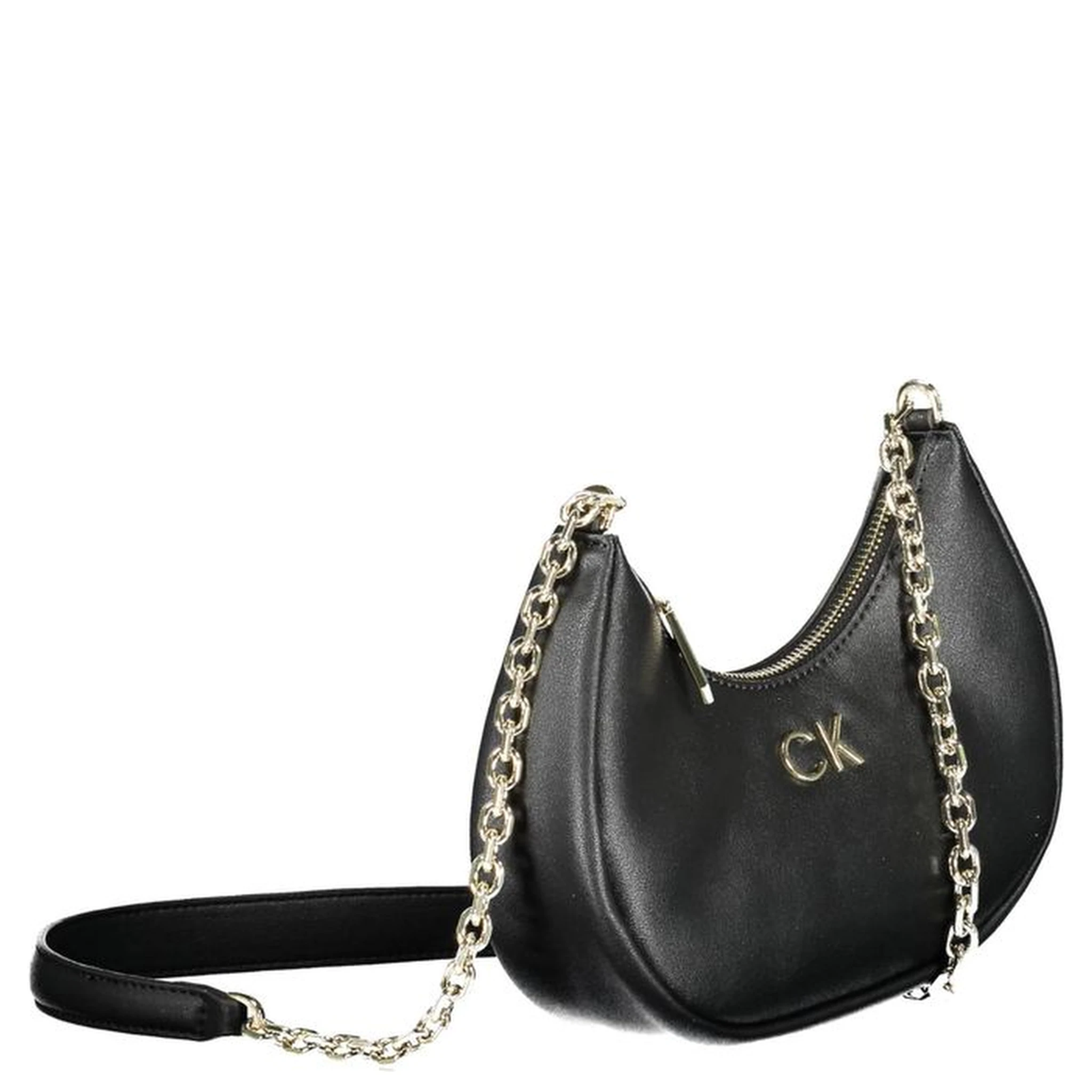 Black Polyester Women Shoulder Bag