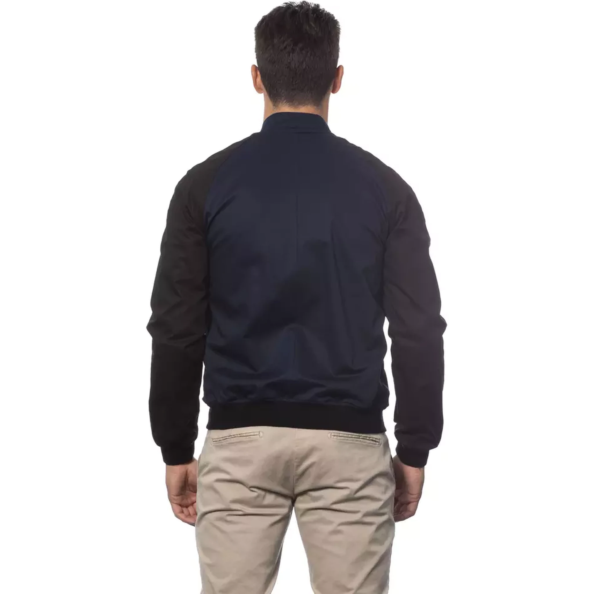 Blue Cotton Men's Bomber Jacket