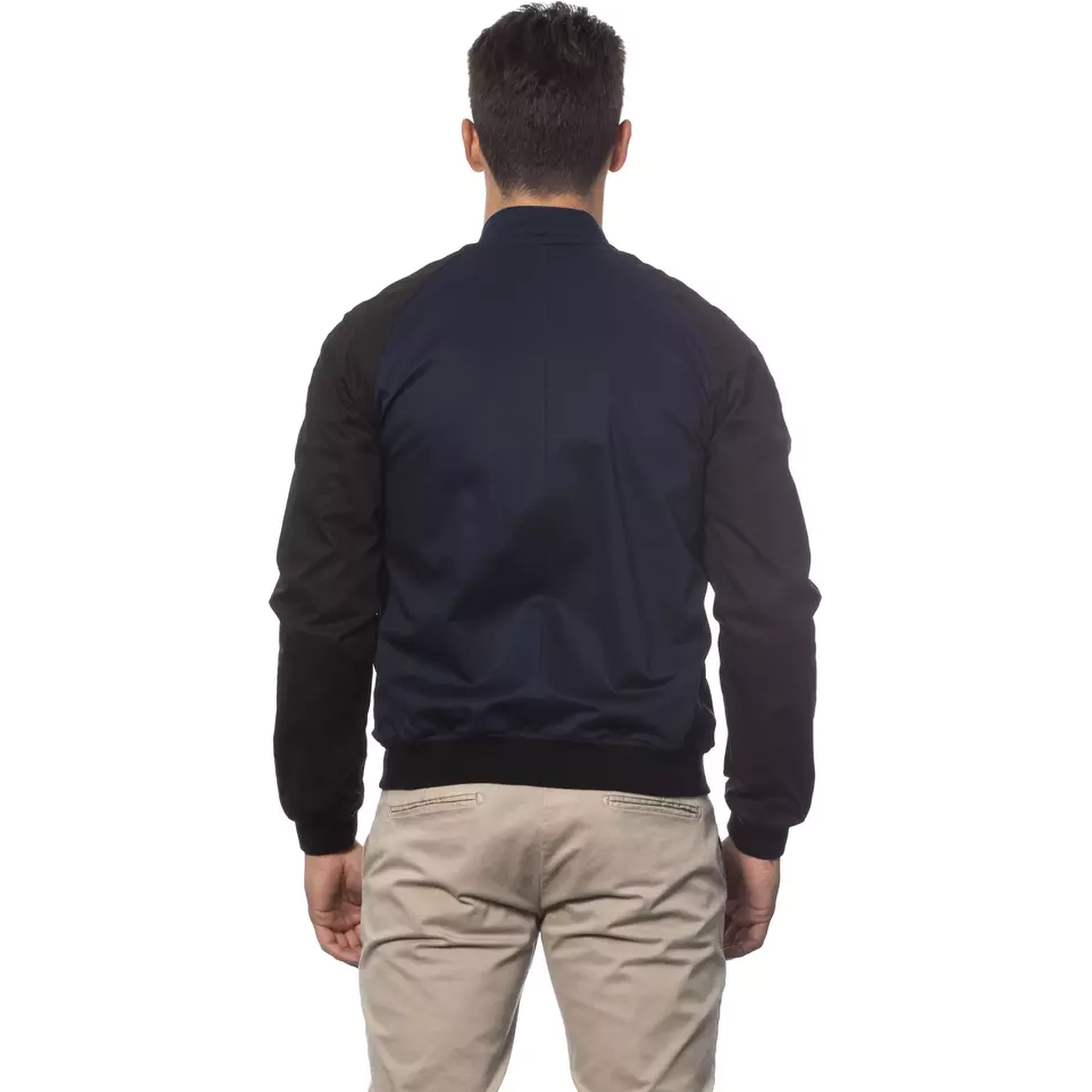 Blue Cotton Men's Bomber Jacket