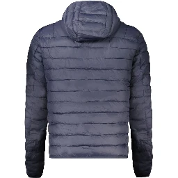 Blu Polyester Men's Jacket