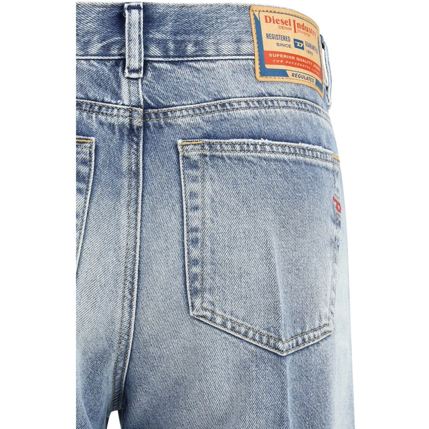 Blue Cotton Bootcut Jeans