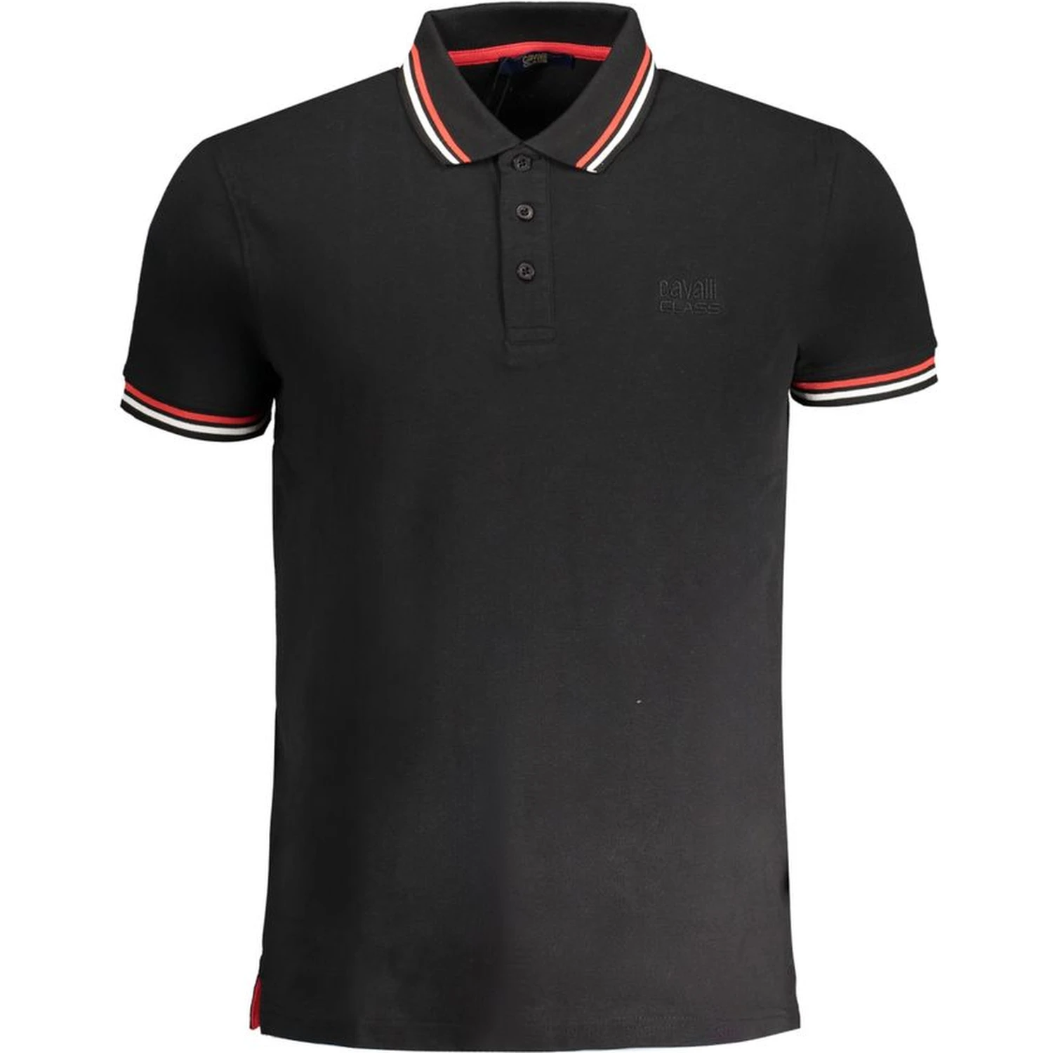 Black Cotton Men Polo Shirt
