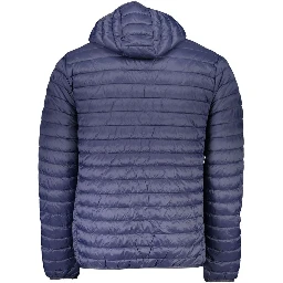 Blue Polyamide Men Jacket
