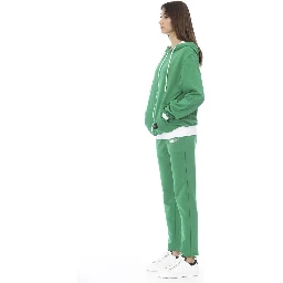 Green Cotton Women Sweater