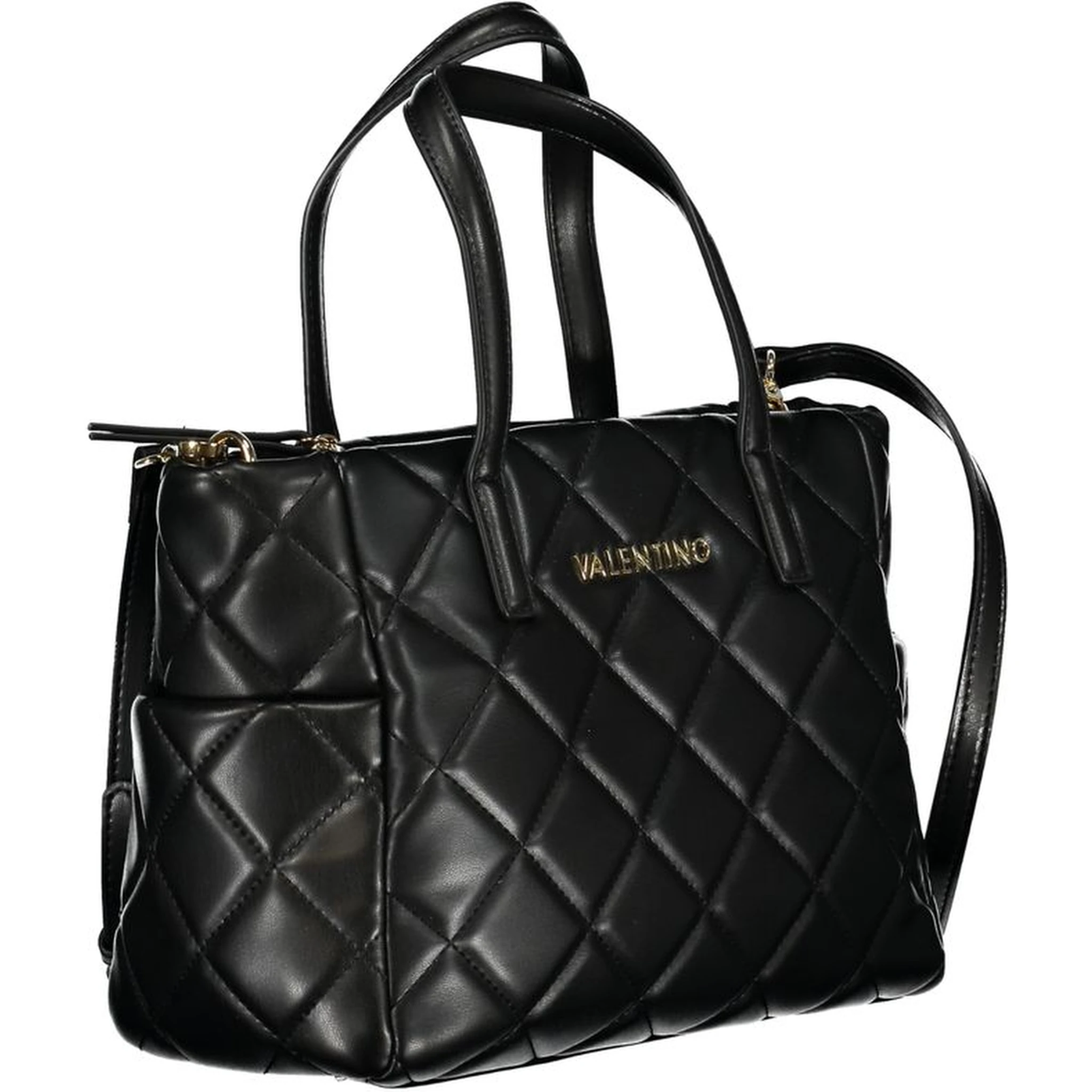 Black Polyurethane Women's Handbag