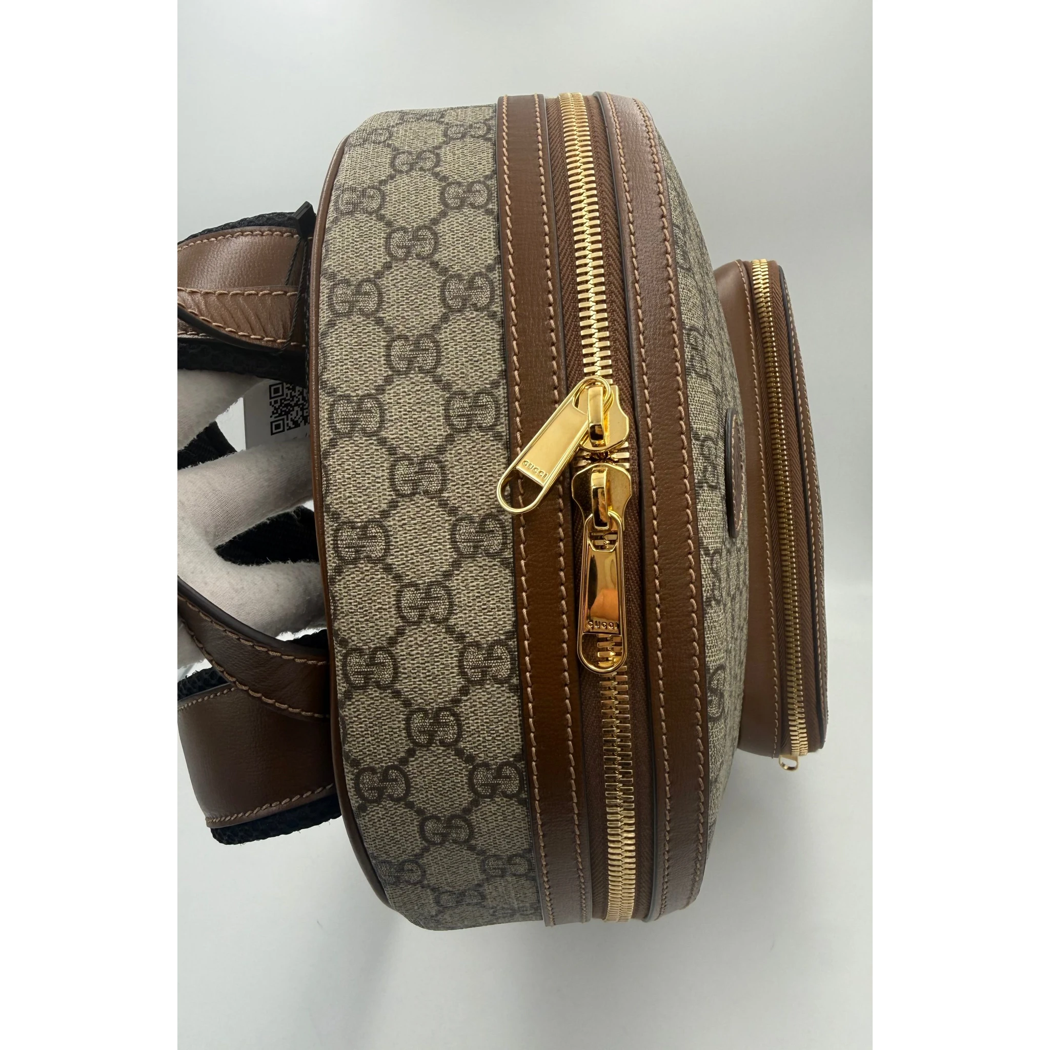 GUCCI GG Supreme and Leather Backpack