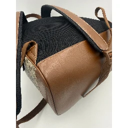 GUCCI GG Supreme and Leather Backpack