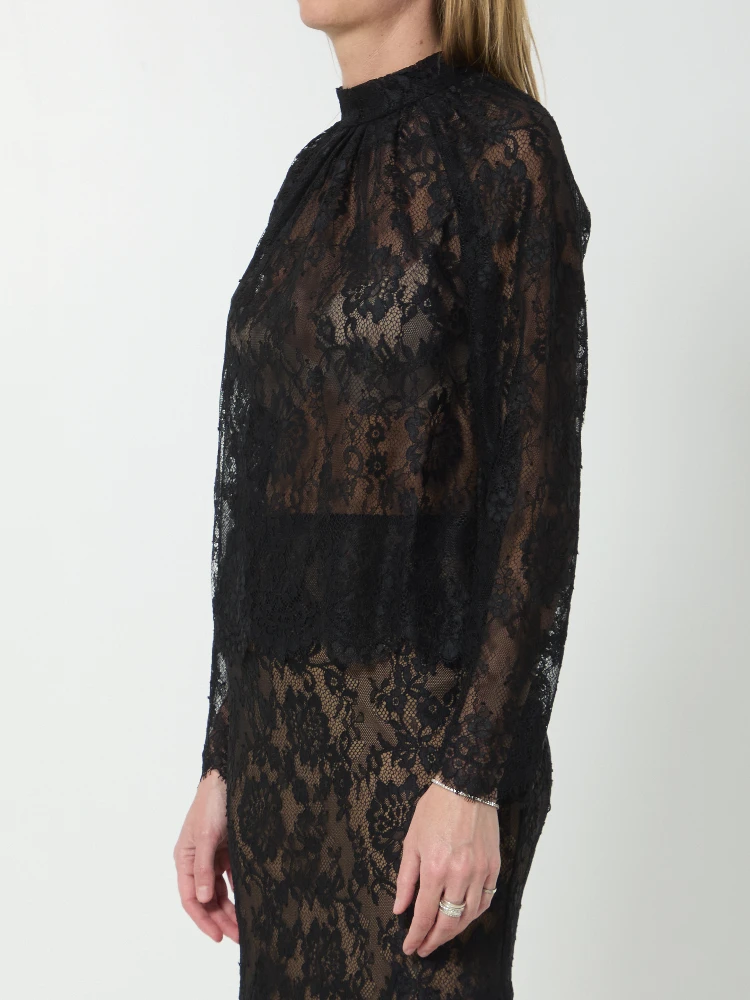 Black lace blouse alternative