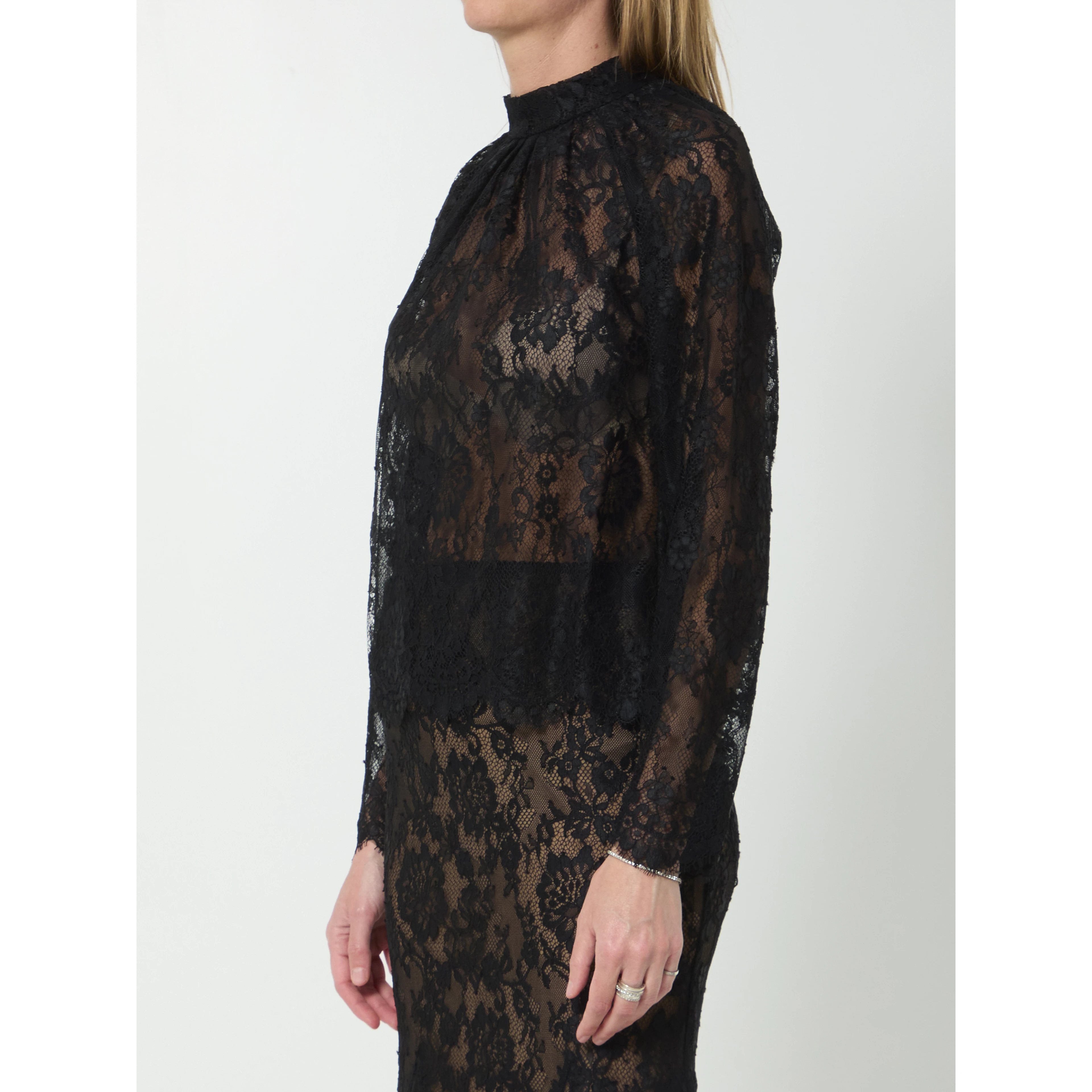 Black lace blouse