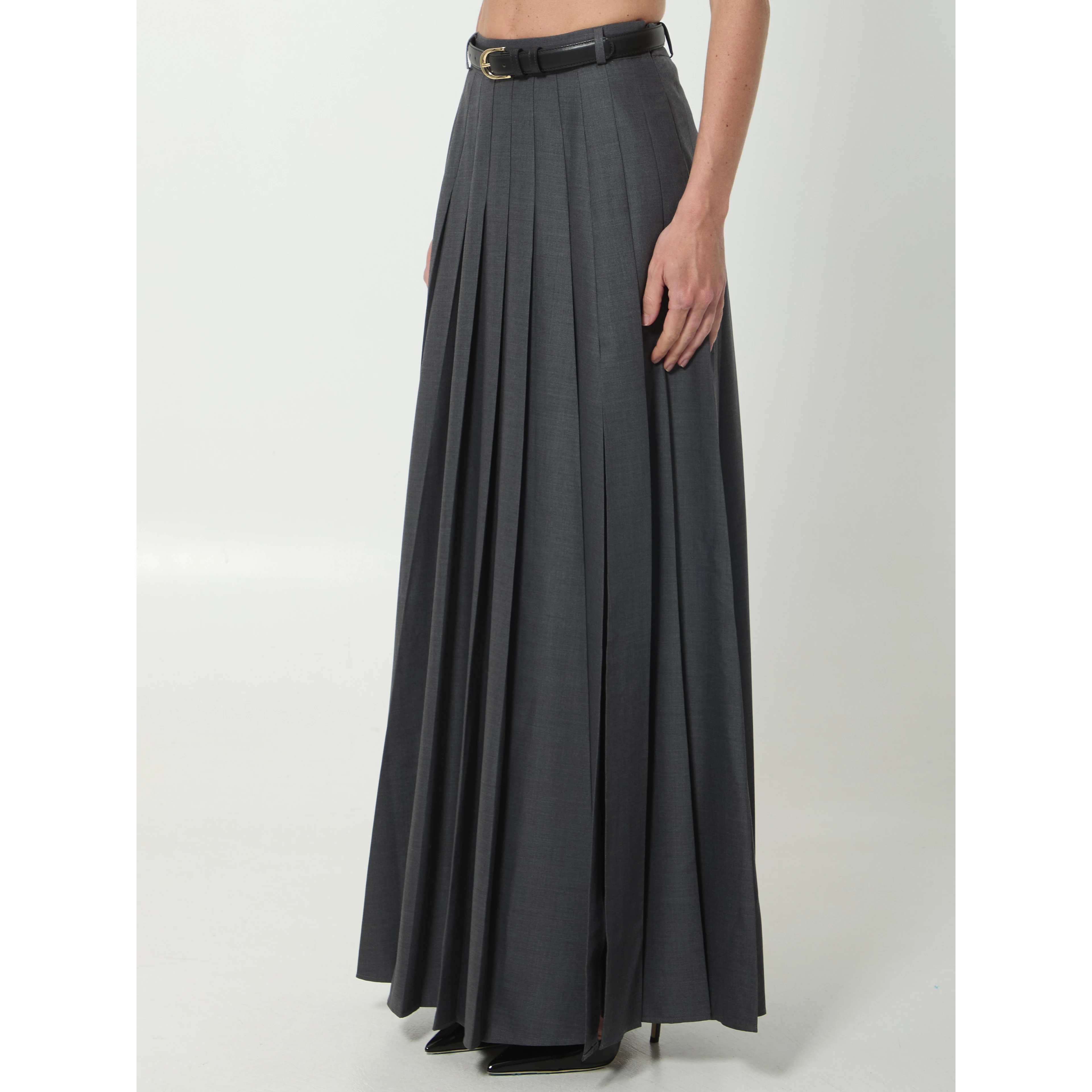 Pleated maxi dress