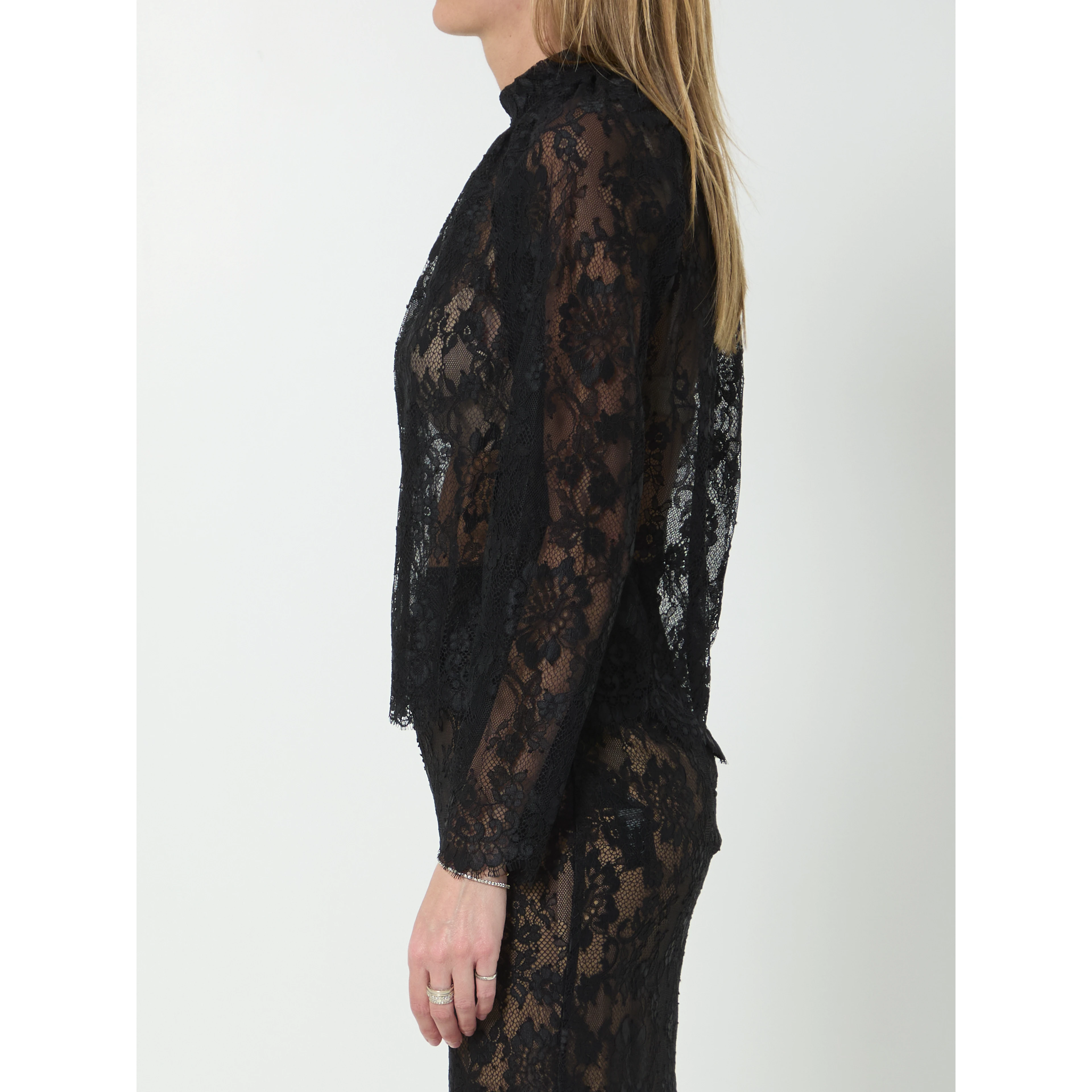 Black lace blouse