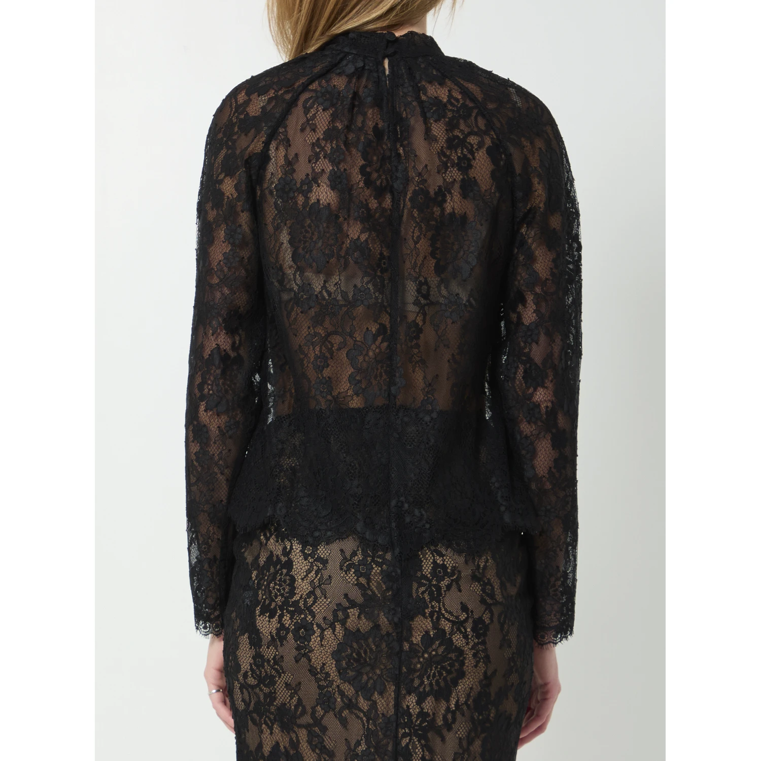Black lace blouse