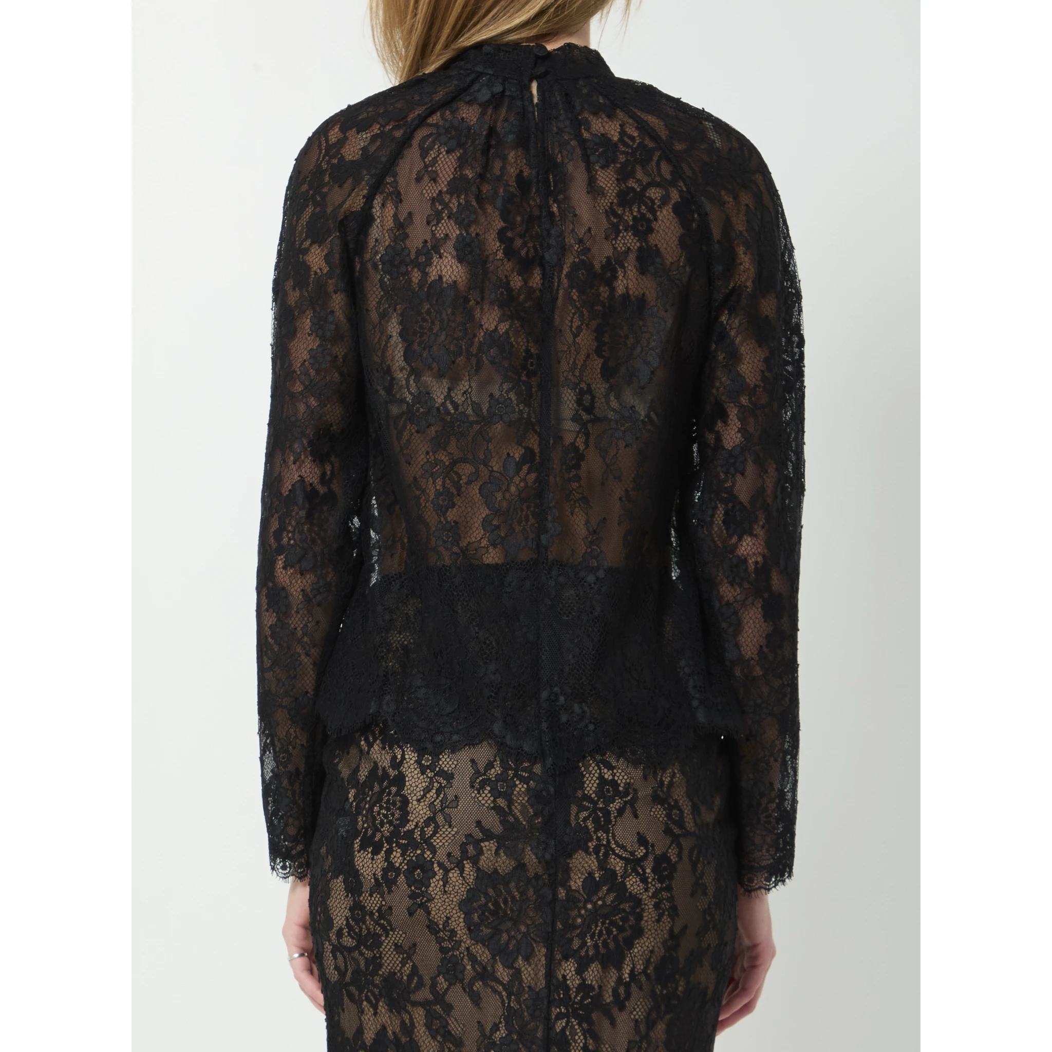 Black lace blouse