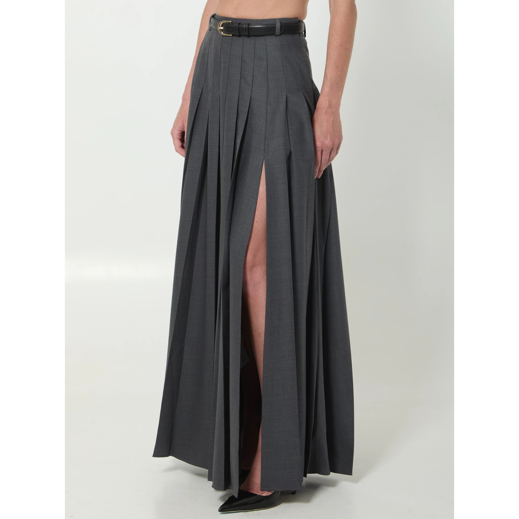 Pleated maxi dress