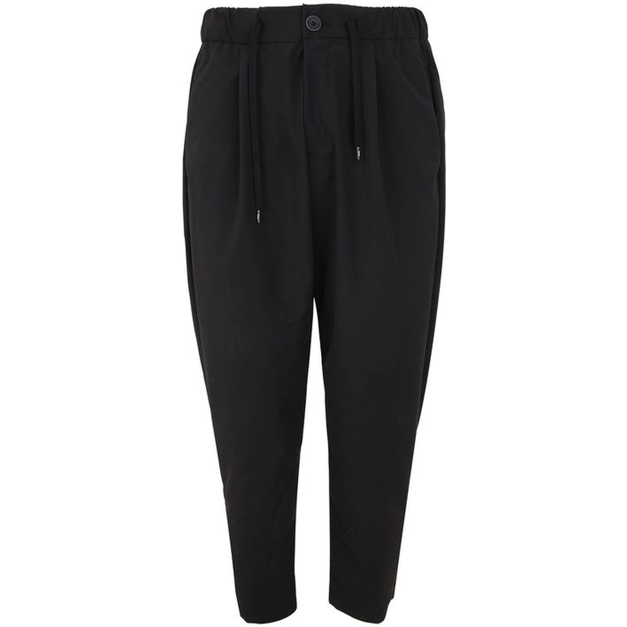 Black Polyester Casual Pants