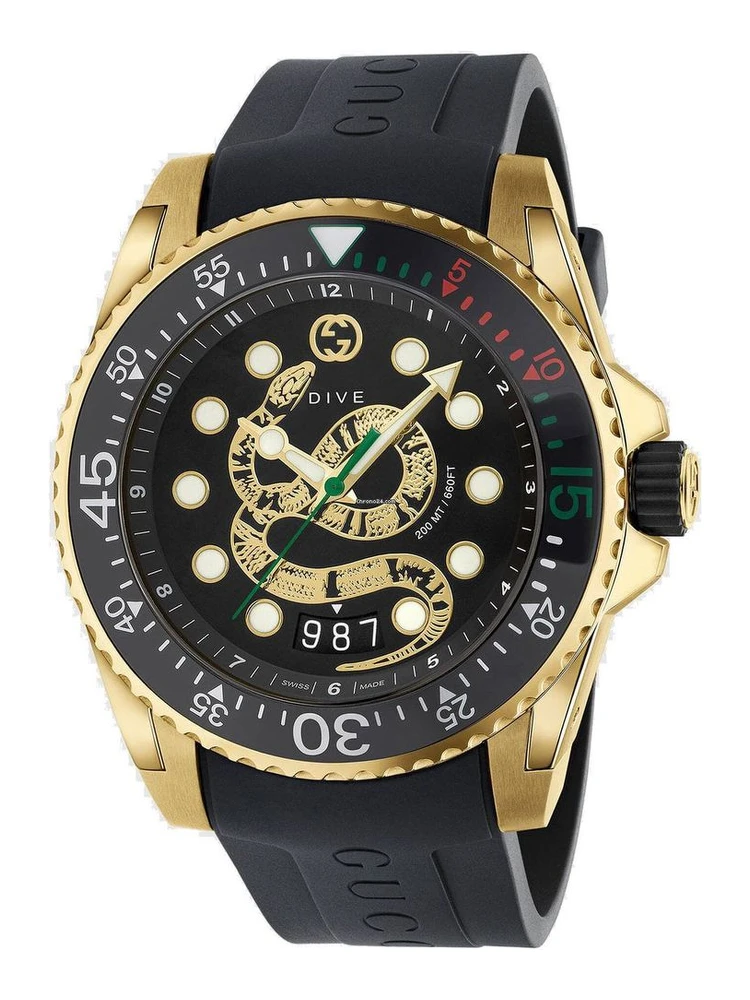 Black Rubber Sport Watch