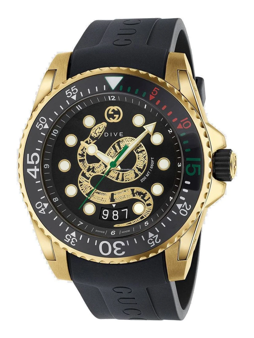 Black Rubber Sport Watch
