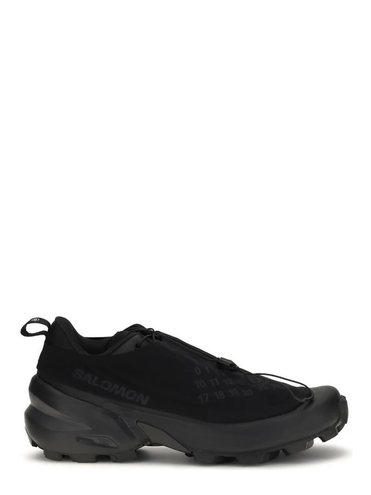 Black Polyester Athletic Sneakers