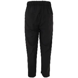 Black Polyester Casual Pants