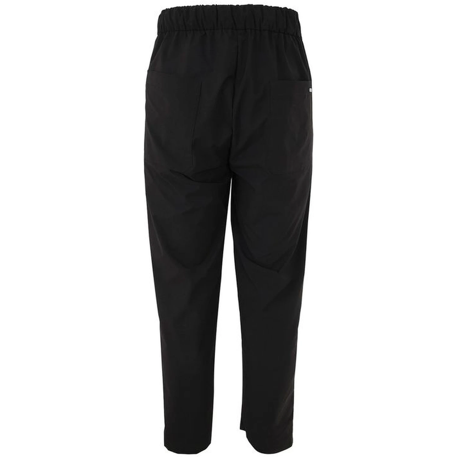 Black Polyester Casual Pants