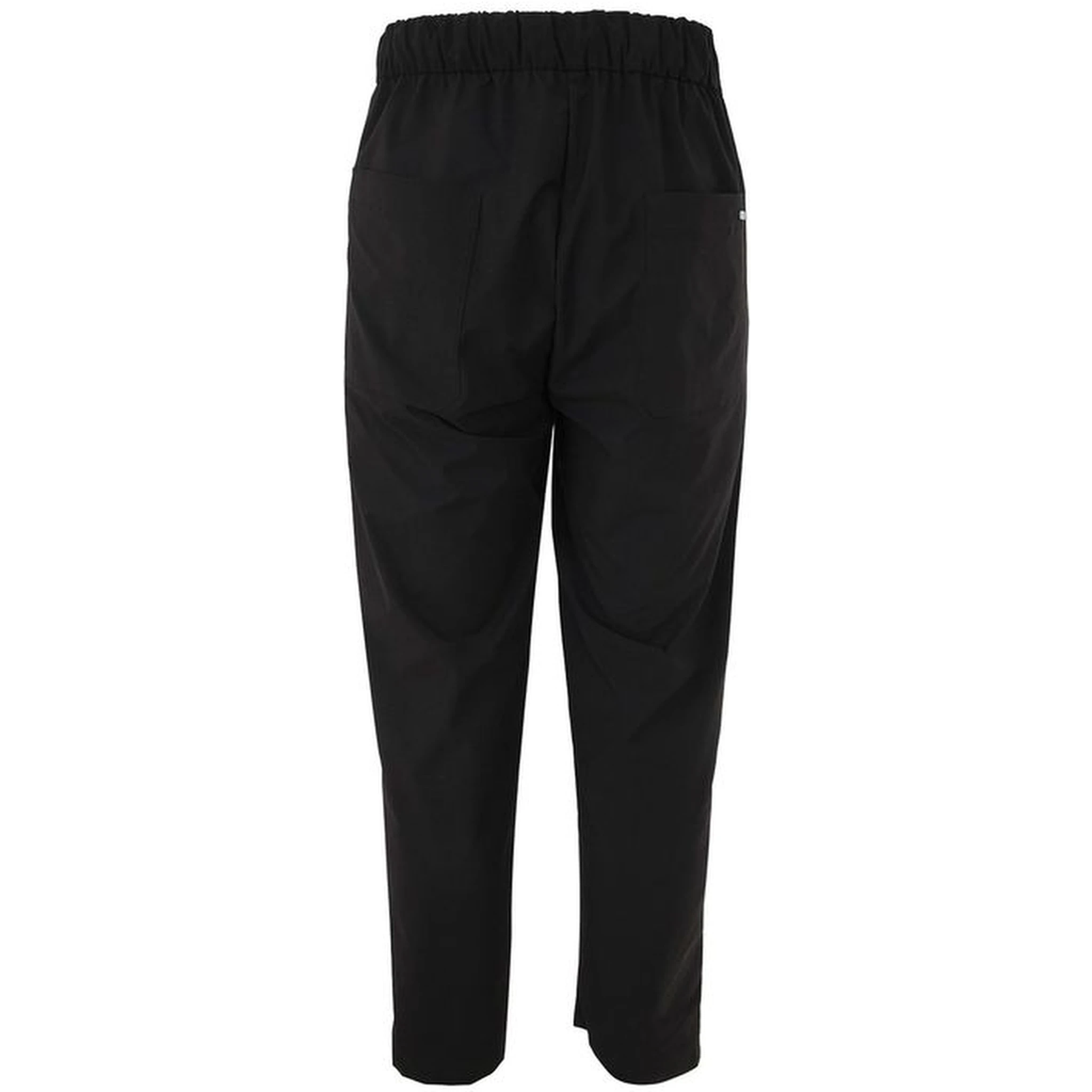 Black Polyester Casual Pants