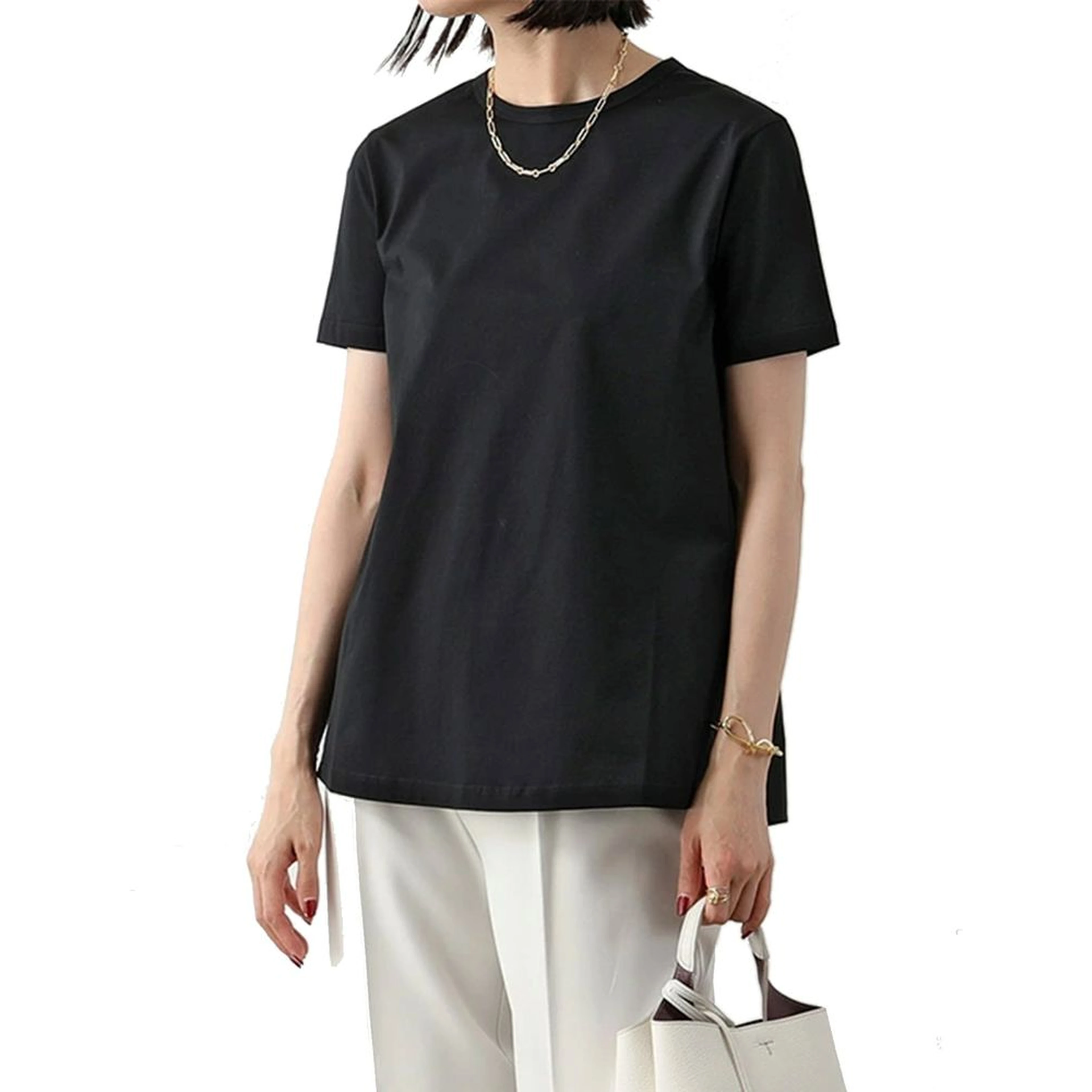 Black Cotton T-Shirt
