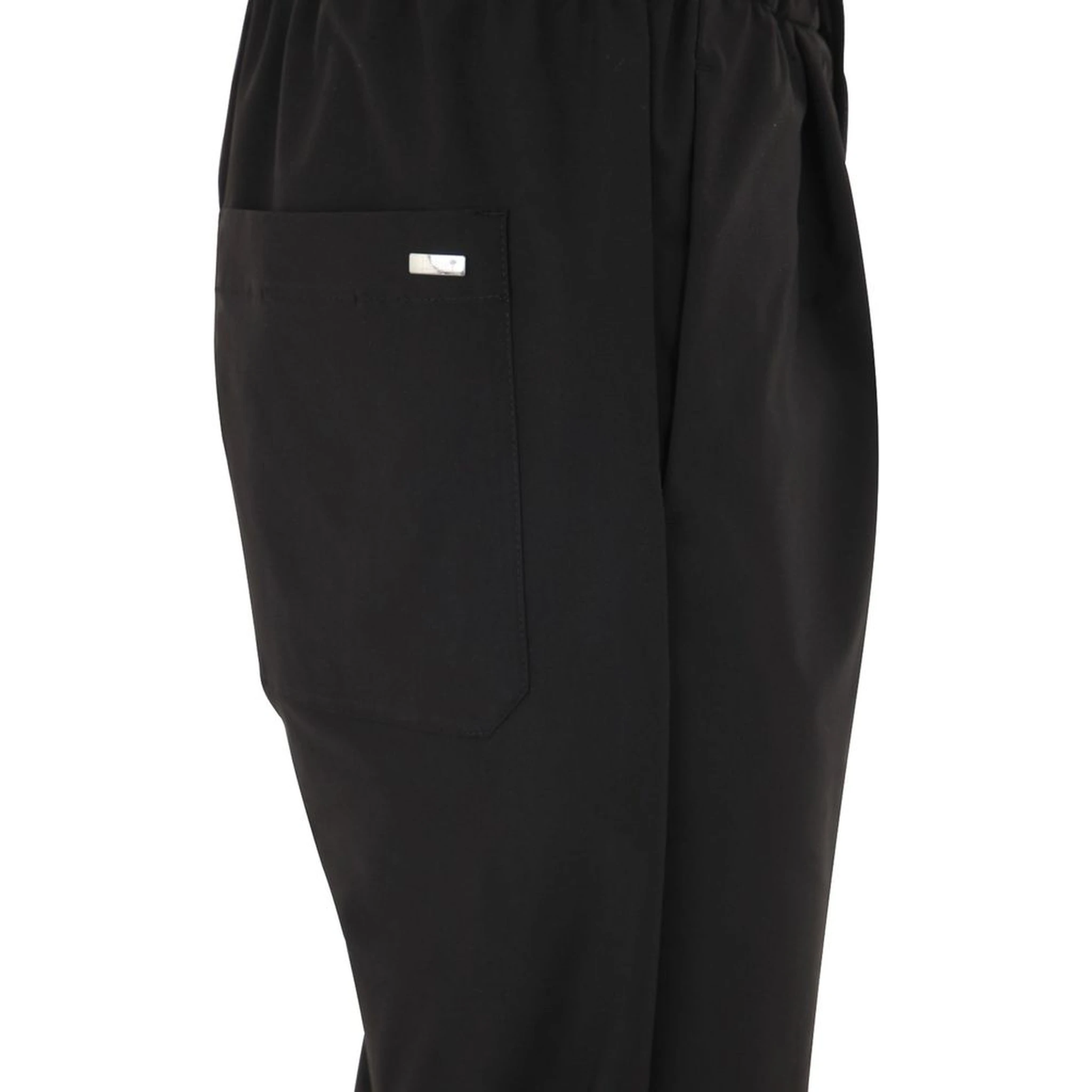 Black Polyester Casual Pants
