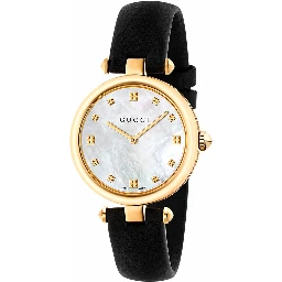Black Leather Dress Watch