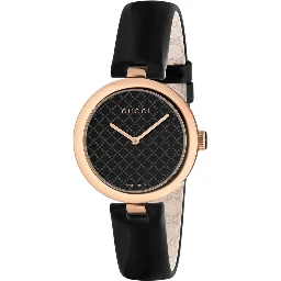 Black Leather Dress Watch