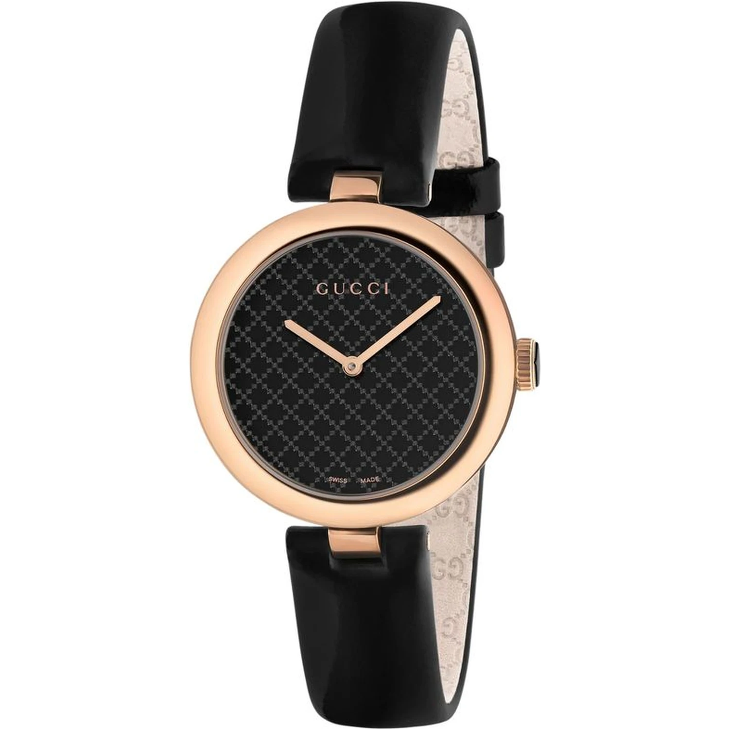 Black Leather Dress Watch
