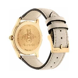 Beige Leather Dress Watch