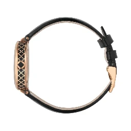 Black Leather Dress Watch