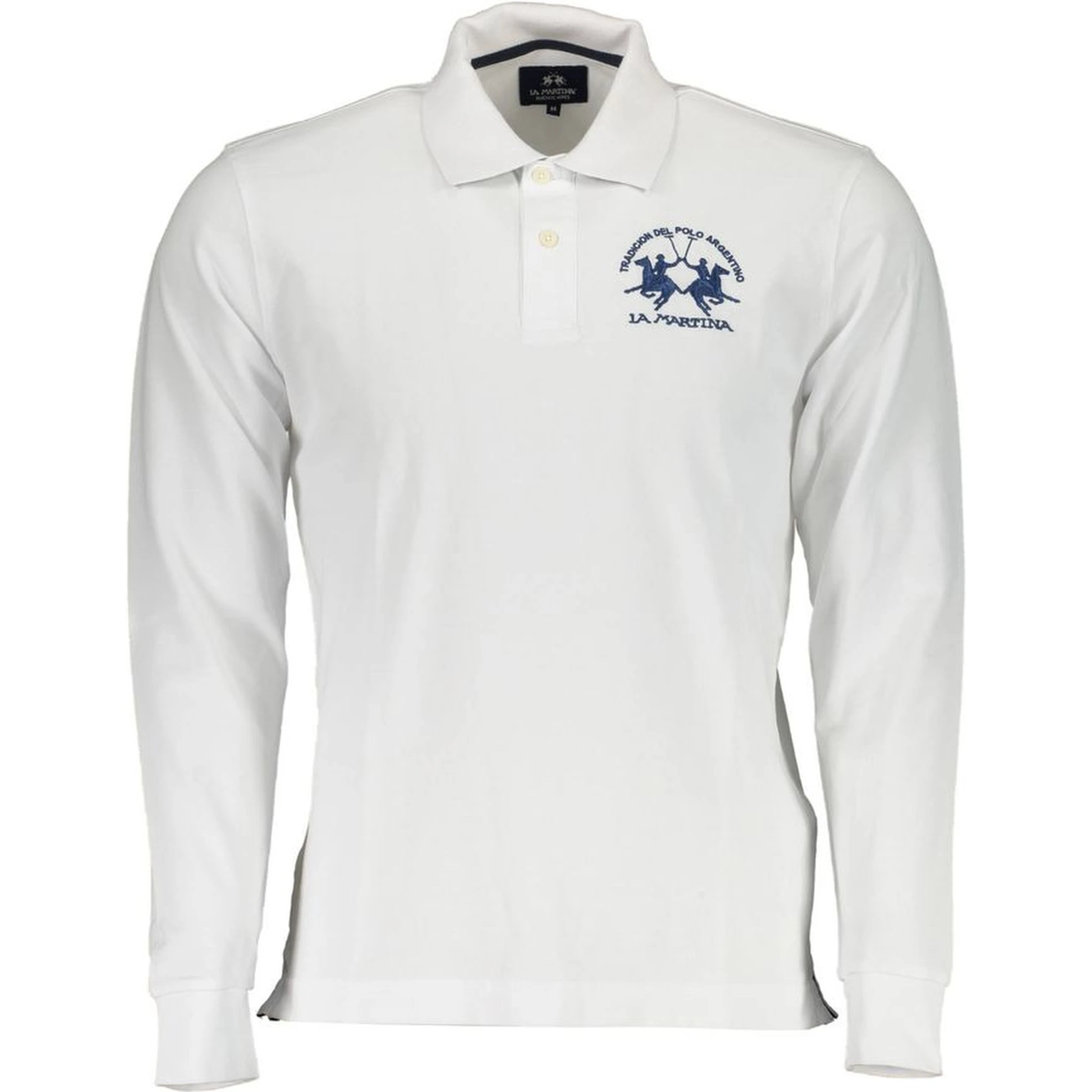 Elegant Long-Sleeved Polo with Contrast Detailing