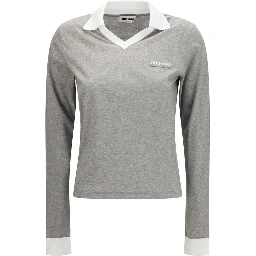 Gray Cotton Long Sleeve T-Shirt