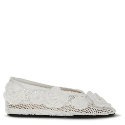 White Polyethylene Ballet Flats